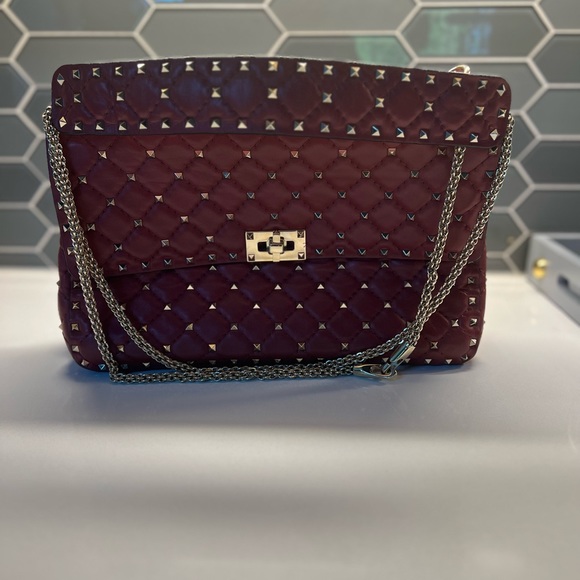 Valentino Garavani Nappa Large Rockstud Spike shoulder bag - Picture 3 of 5